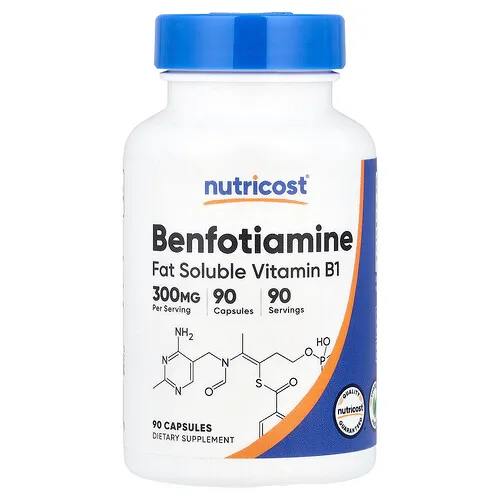 Nutricost, Benfotiamina, 300 mg, 90 cápsulas
