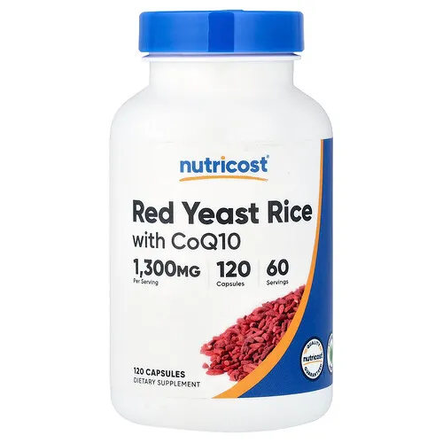 Nutricost, Arroz de levadura roja con CoQ10, 120 cápsulas