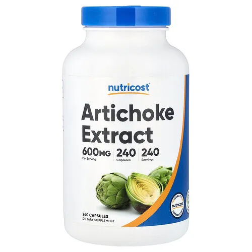 Nutricost, Extracto de alcachofa, 600 mg, 240 cápsulas