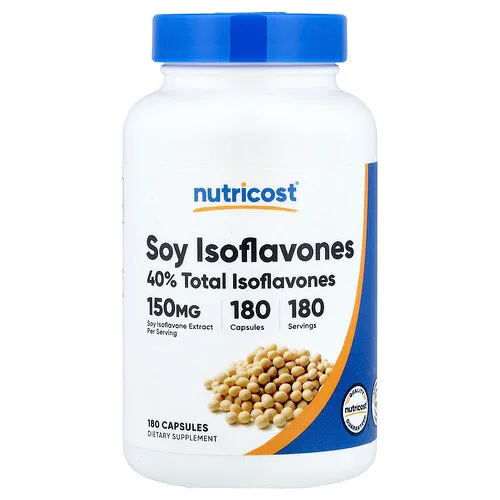 Nutricost, Isoflavonas de soya, 150 mg, 180 cápsulas
