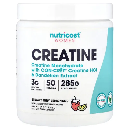 Nutricost, Creatina para mujeres, Limonada de fresa, 285 g (10,2 oz)