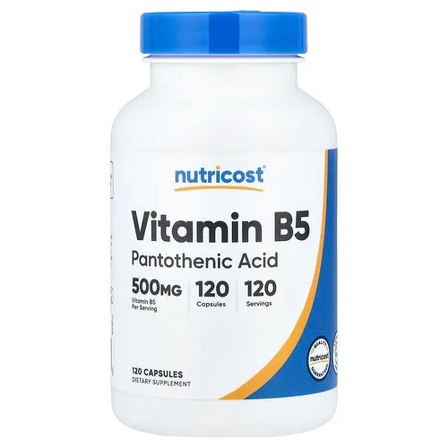 Nutricost, Vitamina B5, 120 cápsulas