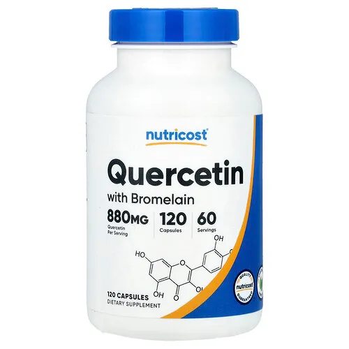 Nutricost, Quercetina con bromelaína, 120 cápsulas