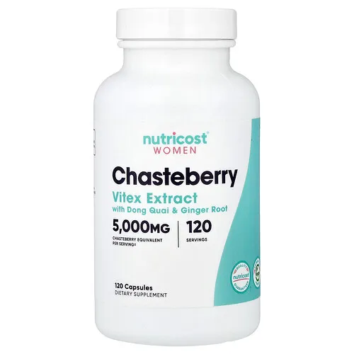 Nutricost, Mujeres, Sauzgatillo con dong quai y raíz de jengibre, 120 cápsulas