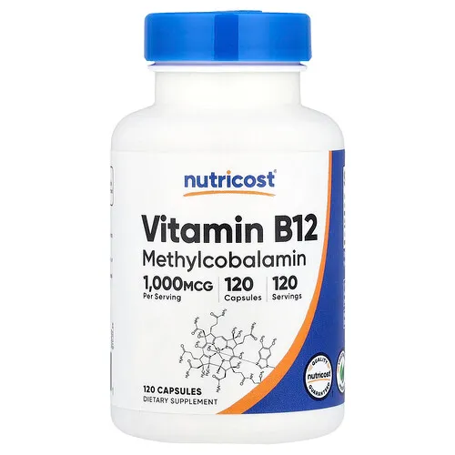 Nutricost, Vitamina B12, 1000 mcg, 120 cápsulas