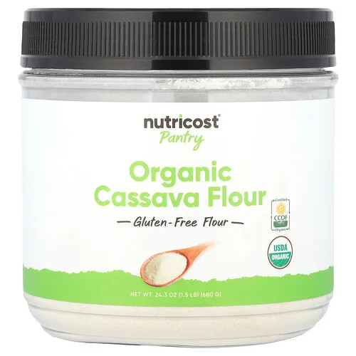 Nutricost, Pantry, Harina de yuca orgánica, 680 g (24,3 oz)