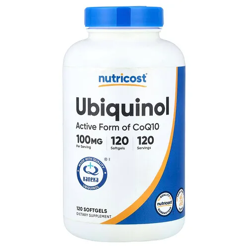 Nutricost, Ubiquinol, 100 mg, 120 cápsulas blandas