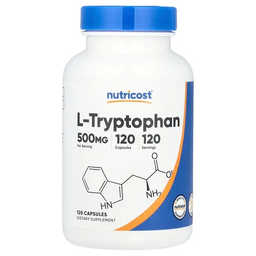 Nutricost, L-triptófano, 500 mg, 120 cápsulas