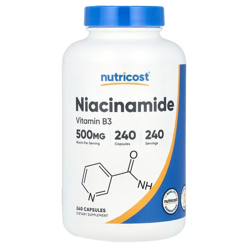 Nutricost, Niacinamida, 500 mg, 240 cápsulas