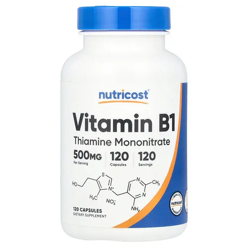 Nutricost, Vitamina B1, 500 mg, 120 cápsulas