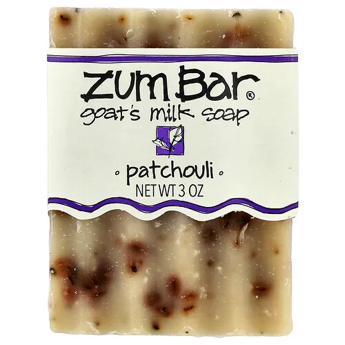 ZUM, Barra de jabón con leche de cabra Zum Bar®, Pachuli, 85 g (3 oz)