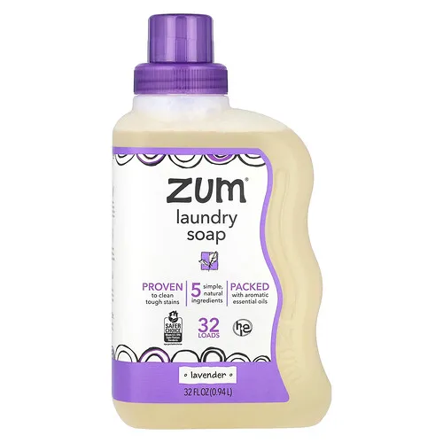 ZUM, Jabón para lavar la ropa, Lavanda, 0,94 l (32 oz. líq.)