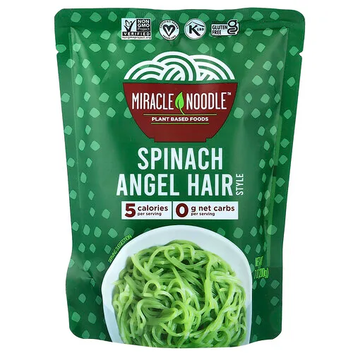 Miracle Noodle, Peinado de ángel con espinaca`` 200 g (7 oz)