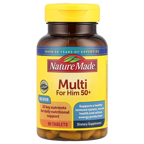 Nature Made, Suplemento multivitamínico para hombres mayores de 50 años, 90 comprimidos