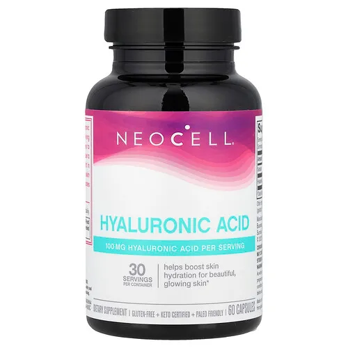NeoCell, Ácido hialurónico, 60 cápsulas (50 mg por cápsula)