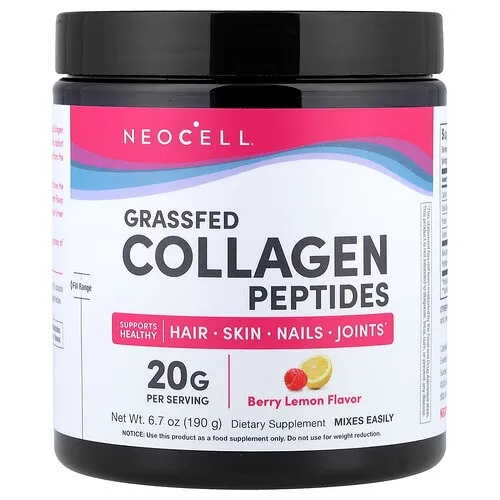 NeoCell, Péptidos de colágeno de animales alimentados con pasturas, Baya y limón, 190 g (6,7 oz)