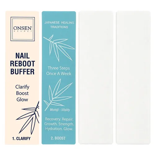 Onsen Secret, Almohadillas ecológicas para reactivación de uñas, 4 almohadillas de repuesto