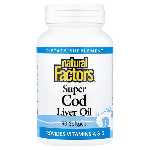 Natural Factors, Superaceite de hígado de bacalao, 90 cápsulas blandas