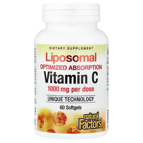 Natural Factors, Vitamina C liposomal, 60 cápsulas blandas (500 mg por cápsula blanda)