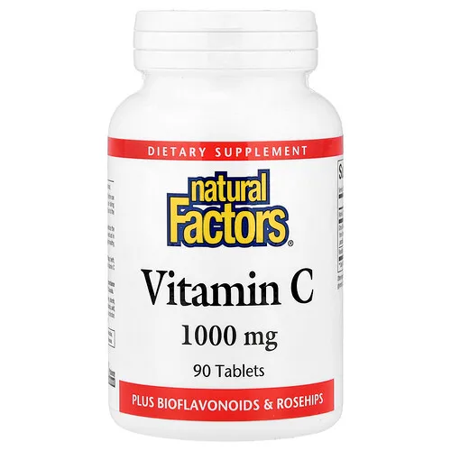 Natural Factors, Vitamina C con bioflavonoides y rosa mosqueta, 90 comprimidos