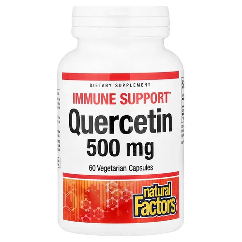 Natural Factors, Quercetina, 500 mg, 60 cápsulas vegetales