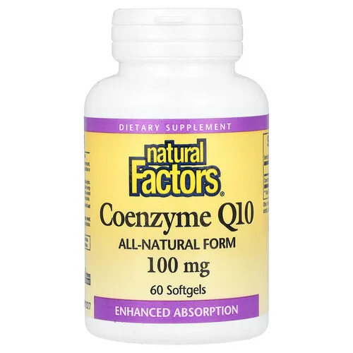 Natural Factors, Coenzima Q10, 100 mg, 60 cápsulas blandas