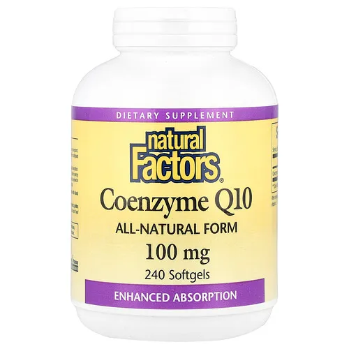 Natural Factors, Coenzima Q10, 100 mg, 240 cápsulas blandas