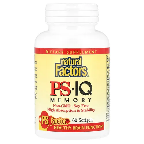 Natural Factors, PS, IQ Memory, 60 cápsulas blandas
