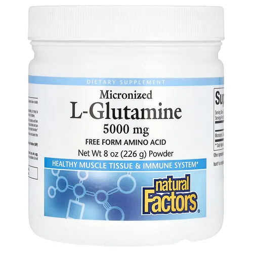 Natural Factors, L-glutamina micronizada en polvo, 226 g (8 oz)
