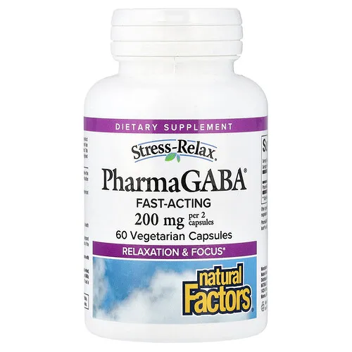 Natural Factors, Stress-Relax®, Pharma GABA®, 60 cápsulas vegetales (100 mg por cápsula)