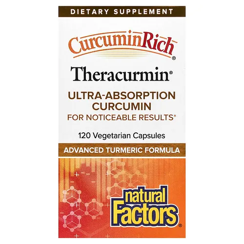 Natural Factors, CurcuminRich®, Theracurmin®, 120 cápsulas vegetales (30 mg por cápsula)