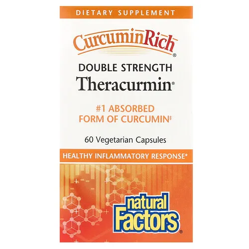 Natural Factors, CurcuminRich®, Theracurmin®, 60 mg, 60 cápsulas vegetales