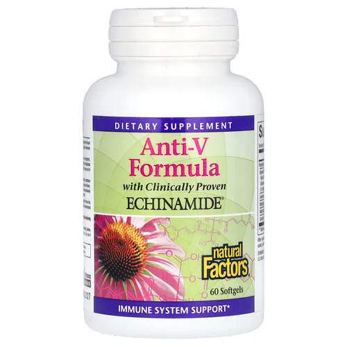Natural Factors, Fórmula anti-V, Con equinamida clínicamente probada, 60 cápsulas blandas
