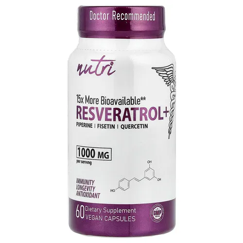 Nutri, Resveratrol y más, 60 cápsulas veganas