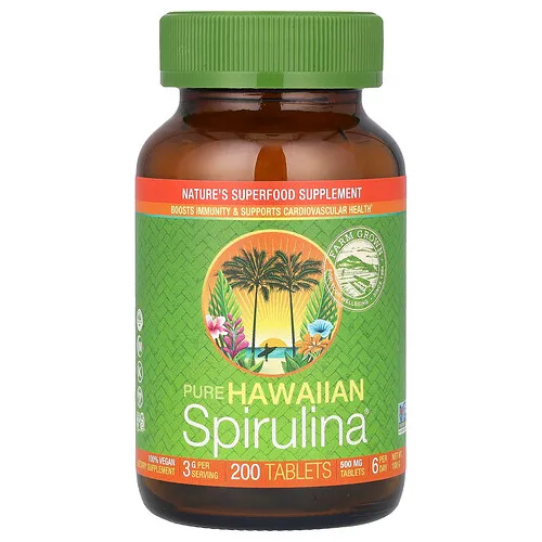 Nutrex Hawaii, Pure Hawaiian Spirulina®, 500 mg, 200 comprimidos