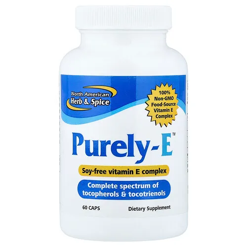 North American Herb & Spice, Purely-E, 60 Cápsulas