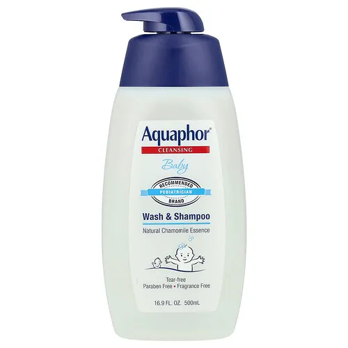 Aquaphor, Jabón líquido y champú para bebés, Sin fragancia, 500 ml (16,9 oz. líq.)