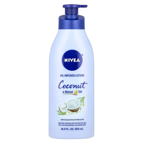 Nivea, Loción infundida con aceite, Aceites de coco y monoi, 500 ml (16,9 oz. líq.)
