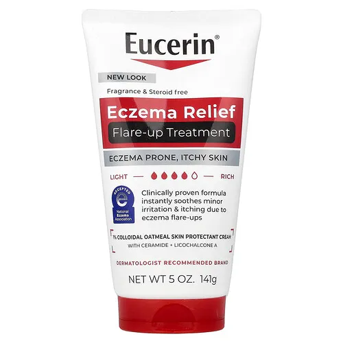 Eucerin, Tratamiento para aliviar los brotes de eccema, Sin fragancia, 141 g (5 oz)