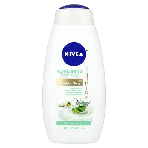 Nivea, Jabón líquido refrescante para el cuerpo, Aloe y lirio frescos, 591 ml (20 oz. líq.)