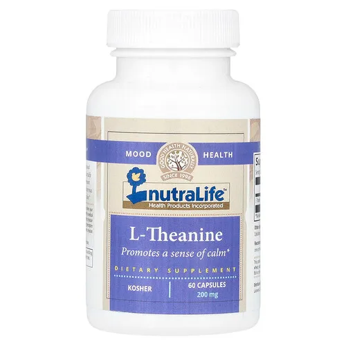 NutraLife, L-teanina, 200 mg, 60 cápsulas