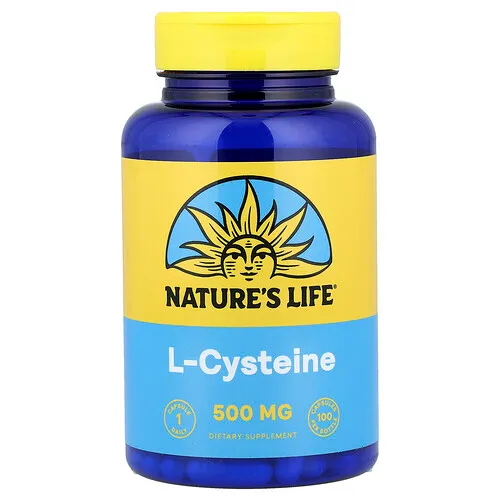 Nature's Life, L-cisteína, 500 mg, 100 cápsulas