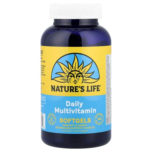 Nature's Life, Cápsulas blandas de Suplemento multivitamínico diario, 180 cápsulas blandas