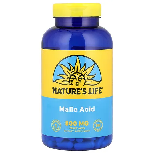 Nature's Life, Malic Acid, 800 mg, 250 Cápsulas Vegetales