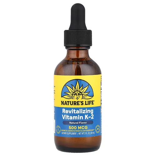 Nature's Life, Vitamina K2 revitalizante, Natural, 500 mcg, 59 ml (2 oz. líq.)