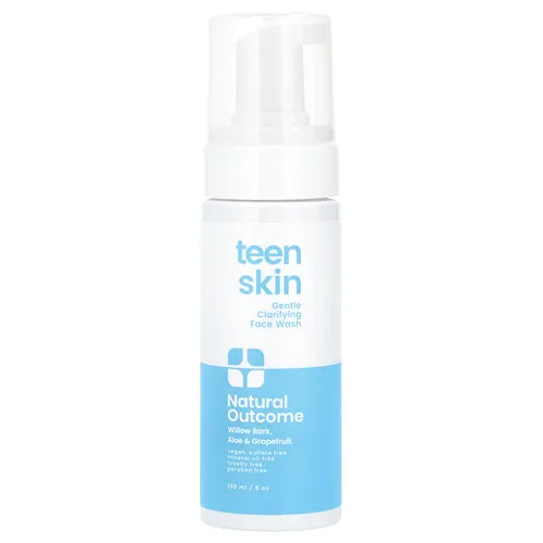 Natural Outcome, TeenSkin, Jabón líquido facial purificante suave, 150 ml (5 oz)