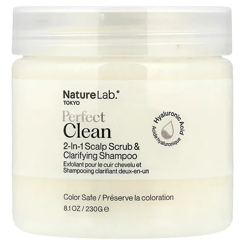 NatureLab Tokyo, Perfect Clean, Champú exfoliante y purificante para el cuero cabelludo 2 en 1, 230 g (8,1 oz)
