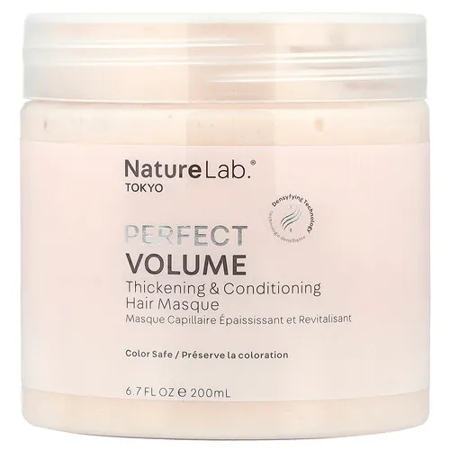 NatureLab Tokyo, Perfect Volume, Mascarilla capilar acondicionadora y engrosadora, 200 ml (6,7 oz. líq.)