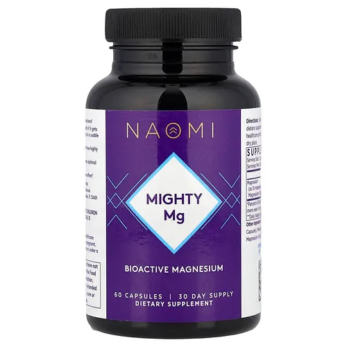 NAOMI, Magnesio poderoso, 60 cápsulas (180 mg por cápsula)