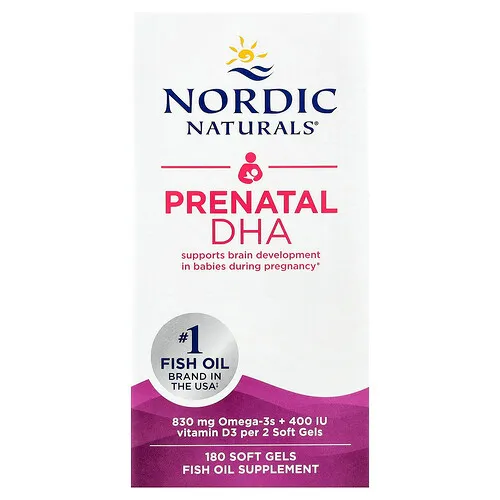 Nordic Naturals, Suplemento prenatal con DHA, 180 cápsulas blandas